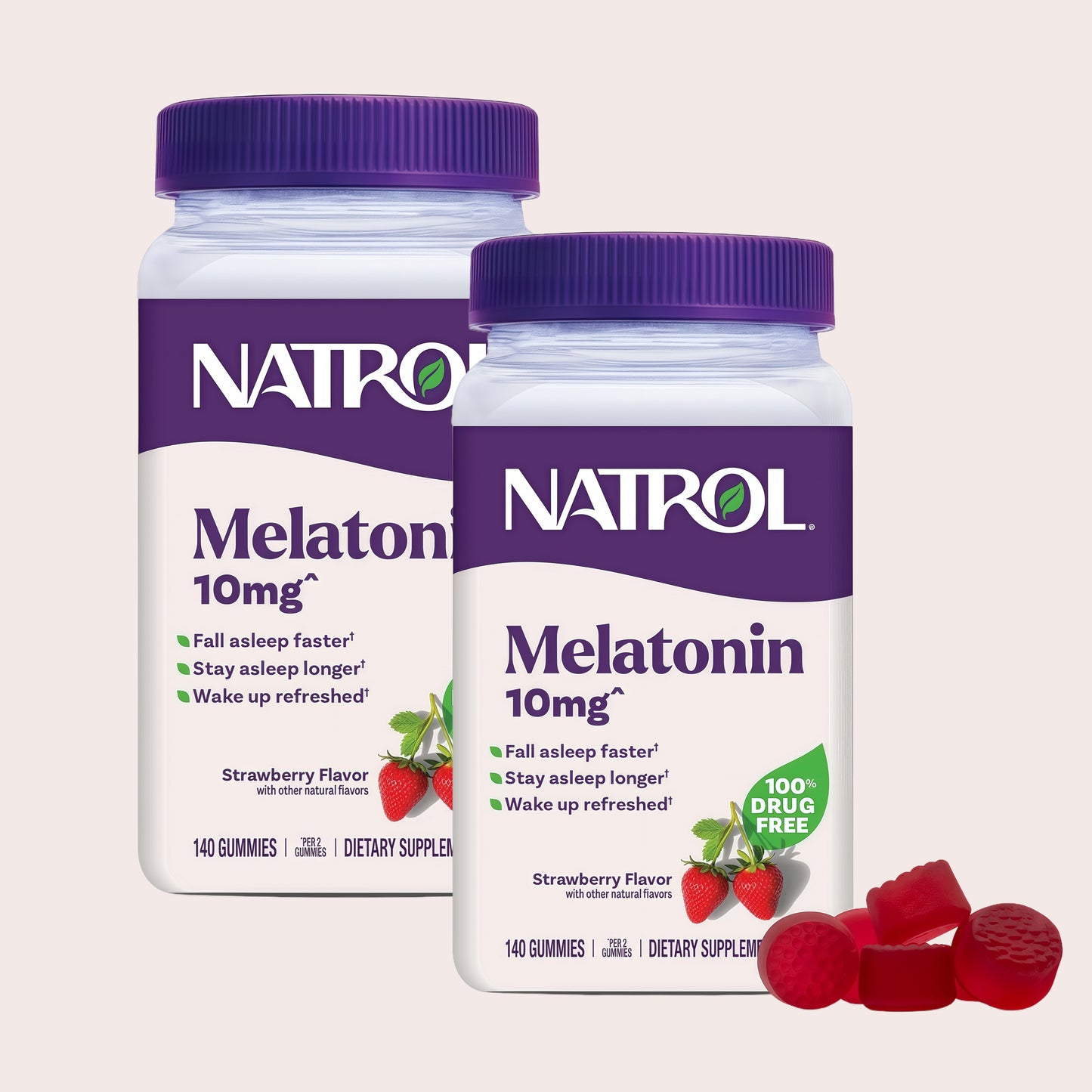 Natrol Melatonin Gummies 280 Strawberry For Adults