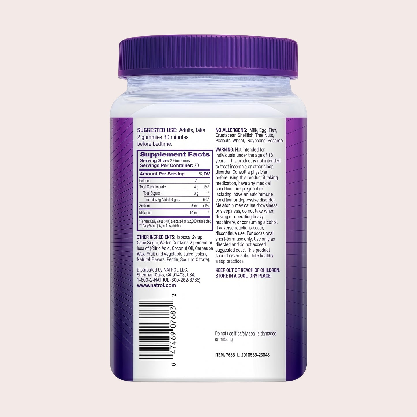 Natrol Melatonin Gummies 280 Strawberry For Adults