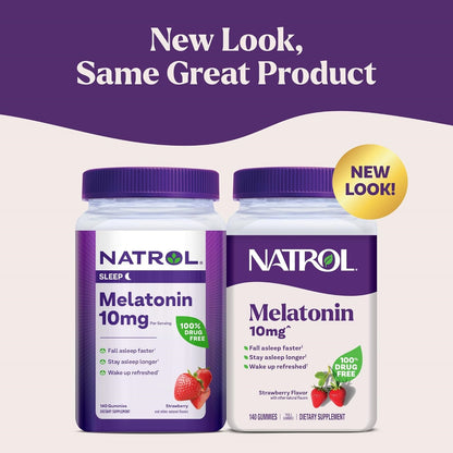Natrol Melatonin Gummies 280 Strawberry For Adults